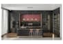 create kitchen interior design, living, and bathroom 3d rendering